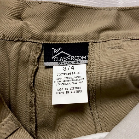 3/$20 Juniors Khaki School Uniform Shorts Sz 3/4 - Picture 5 of 6